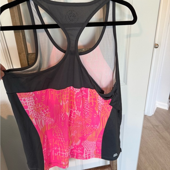 Athletic Wear- Bidi Badu- Pink and Black Tank. Pickleball or Tennis. Size XL - Picture 3 of 4